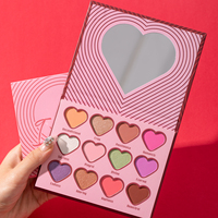 Palette de fards à paupières mignonne à 12 couleurs, expédition rapide, avec des finitions mates, scintillantes, nacrées et métalliques, maquillage des yeux hautement pigmenté