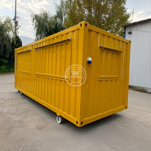 Kiosque de vente au détail mobile de luxe en conteneur préfabriqué pour glacier, <span class=keywords><strong>restaurant</strong></span> à structure en acier, usage commercial - Product Image 2