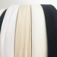 Ruban en sergé 100 % coton épaissi, couleur unie, écologique, pour accessoires vestimentaires et textiles de maison