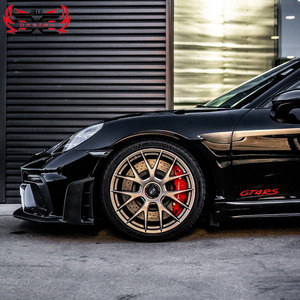 PUDesign Lame avant en fibre de carbone sèche pour Porsche 718 <span class=keywords><strong>Cayman</strong></span> Boxster, style <span class=keywords><strong>GT4</strong></span> RS, kit carrosserie, vente directe usine, produit le plus vendu - Product Image 5