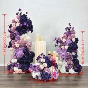 Popular Artificial Flower Set <b>Decoration</b> with High-Quality Purple Hydrangeas and Pink Rose <b>Arches</b> <b>for</b> Wedding <b>Decoration</b> - Product Image 2