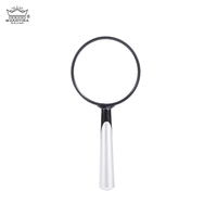 Classic Handheld Magnifier with Round Handle 75mm Acrylic High Clarity Lens
