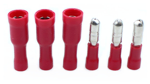 Đầu Nối Dây Cách Điện Đầu Đực Cái Hình Viên Đạn Đầu Nối Uốn Điện Màu Đỏ FRD + MPD - Product Image 4