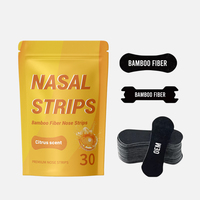 Bandes nasales en fibres de bambou douces de qualité supérieure, hypoallergéniques, sans latex, parfum agrumes, pour soulager le ronflement et la congestion nasale