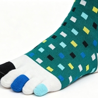 Chaussettes de sport mi-mollet pour hommes, tendance, en coton, à cinq doigts, pour la course, avec orteils séparés, anti-bactériennes, vente en gros