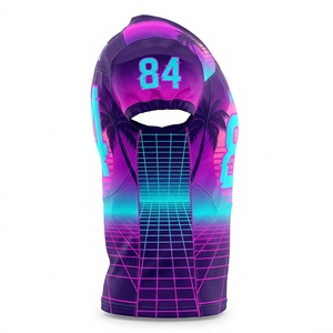 Maillots de football américain unisexes personnalisés, col en V, manches courtes, impression par transfert thermique, numéros d'équipe personnalisables, évacuation de l'humidité - Product Image 2