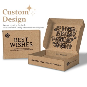 Customized Good Price Black Logo Printed Garment Cardboard Kraft Paper <b>Packing</b> <b>Box</b> Mailer - Product Image 2
