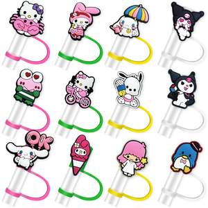 Cartoon <b>Straw</b> Toppers for <b>Stanley</b> Tumbles 10mm Cute <b>Straw</b> Cover Caps Compatible with <b>Stanley</b> 30&40 Oz Tumbler with Handle - Product Image 5