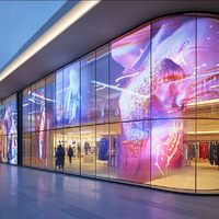 Écran LED transparent flexible adhésif LEDTAO à super luminosité, film LED transparent pour écran publicitaire