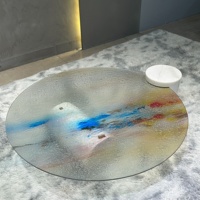 Table basse en marbre et verre de luxe nordique moderne avec certification CE européenne, table basse haut de gamme pour hôtel, appartement familial et villa