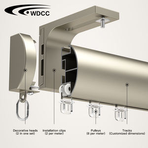 Rail de rideau en aluminium robuste en forme de S, rail de rideau ondulé avec prix d'usine - Product Image 4
