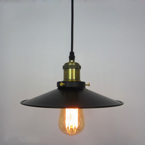 Lustre <span class=keywords><strong>Noir</strong></span> de Style Industriel Rétro Restaurant Bar Luminaire Suspendu en Métal Atmosphère Lampe Suspendue - Product Image 1