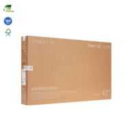 Téléviseur LED intelligent, télévision intelligente, boîte d'expédition en carton écologique en matériaux recyclés avec gaufrage pour écran plat, exportation