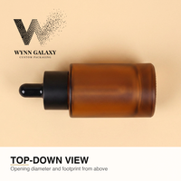 Botol Tetes Kaca Amber Bergaris Tekstur, Pegangan Anti Selip, Aman untuk Tangan Basah, Kamar Mandi, Shower, Kemasan Aman, Wadah Knurled, Supplier