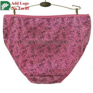 2XL3XL4XL, bragas de cintura media para mujer, bragas de algodón estampadas de talla grande, ropa interior de talla grande para madre de mediana edad - Product Image 1