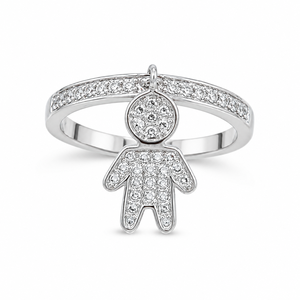 Anello con Ciondolo a Forma di Bambola, Anello alla Moda per Donna, Accessorio da Dito per Uso Quotidiano, Design Unico - Product Image 5