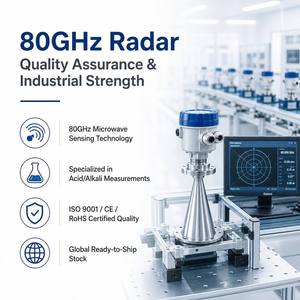 Capteur de niveau radar haute fréquence 80 GHz NKRD81 sans contact, antenne scellée PTFE, résistant aux acides et aux alcalis, portée 20 m - Product Image 6