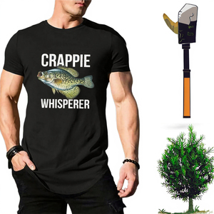 Men's Crappie Whisperer <b>Fishing</b> T-Shirt-100% Cotton Knitted Casual Print Funny <b>Gift</b> for Anglers & Bass Lovers - Product Image 3