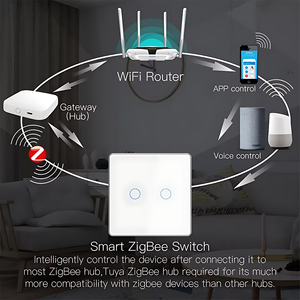 Zigbee nhà thông minh kim loại khung chuyển đổi với ánh sáng trở lại không có trung tính & trung tính có dây Anh EU tiêu chuẩn 10A 240V Alexa tương thích - Product Image 4
