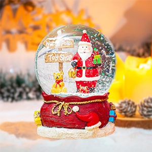 Noël père noël avec cadeaux et enseigne verre eau neige globes décoration de la maison Offre Spéciale table - Product Image 3