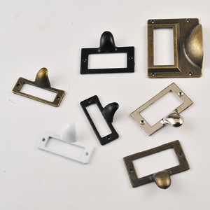 Card Holders & Note Holders Zinc Alloy Plated Drawer Handles Black Antique Style New Chinese Design - Product Image 3