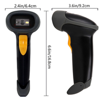 Escáner de Códigos de Barras Inalámbrico MJ3650 2.4G de Alta Velocidad, Lector de Códigos de Barras Inalámbrico para Supermercado con Pantalla