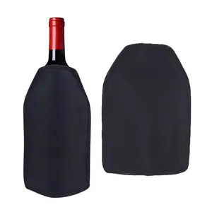 Garrafa de vinho reutilizável, refrigerador de garrafa de vinho e cerveja em gel para garrafas de vinho, refrigeração rápida