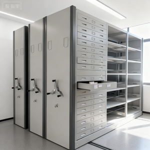 Étagères compactes personnalisées, étagères mobiles spéciales pour les archives de bibliothèque/armoire mobile en métal - Product Image 1