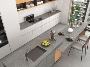 משטח עבודה למטבח מאבן סינטטית דמוית גרניט, שיש קוורץ משומש, במחיר סיטונאי - Product Image 6