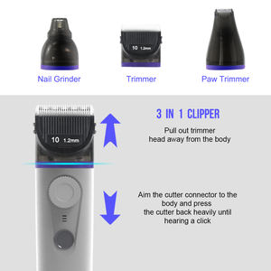 Yüksek kaliteli 7 in 1 Pet tımar kiti vakum temizleme içerir tırnak törpüsü ve diğer araçları ABS ve PP - Product Image 5