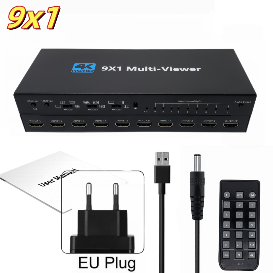 Black With EU Plug Power