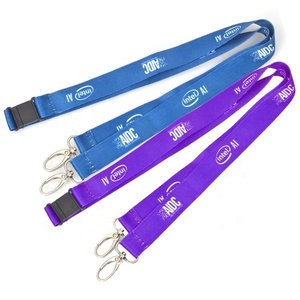 สายคล้องคอแบบสั้นพร้อมพวงกุญแจโลโก้แบบกำหนดเองสายคล้องคอโพลีเอสเตอร์ - Product Image 3