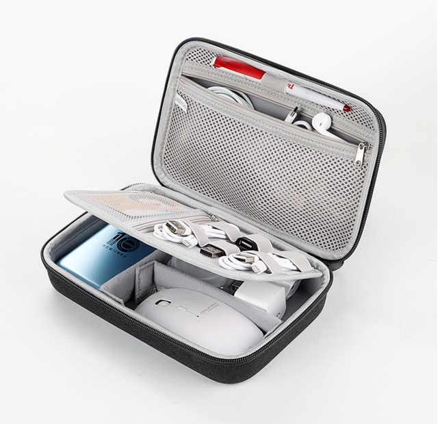 Wholesale Custom Logo Electronic USB Cable Storage Case High Quality Promotional Portable Electronics Accessories Organizer Bag