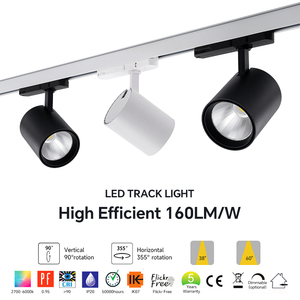 160lm/W siêu sáng theo dõi duy nhất dẫn nhôm đường sắt hệ thống chiếu sáng 45W Đèn trần nhà bếp - Product Image 2