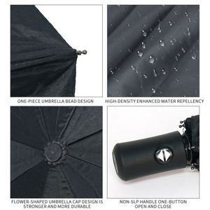 Sombrilla Plegable Automática de 8 Varillas, 190T Pongee, Doble Uso para Sol y Lluvia, Personalizable con Logotipo, Venta al Por Mayor - Product Image 6