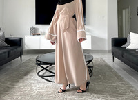 Robe Nuosha OEM, mode musulmane, Moyen-Orient, arabe, Dubaï, Malaisie, robe unie à bordure