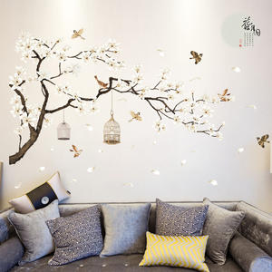 Adesivo Murale 3D Grande Rimovibile Autoadesivo Bianco a Forma di Albero per Decorazione Camera <span class=keywords><strong>da</strong></span> Letto - Product Image 4