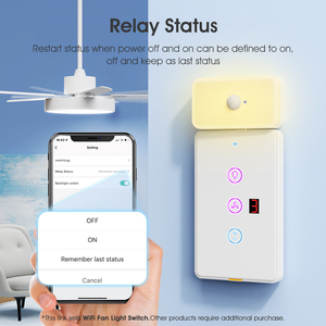 Smatrul Thông Minh Cảm Ứng Fan Ánh Sáng Chuyển Đổi Màn Hình Hiển Thị Chúng Tôi Loại C LED Đèn Nền Thời Gian Alexa Google Nhà Điều Khiển Bằng Giọng Nói 220V Max - Product Image 5