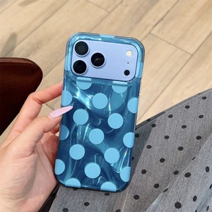 Coque iPhone IMD double couche à pois bordeaux tendance pour iPhone 18 17 16 Pro Max, protection antichoc, coque arrière rigide, personnalisable OEM - Product Image 4