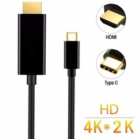 Adaptador de Tipo-C a HDTV 4K HD 30Hz con Núcleo de Cobre y Blindaje Trenzado con Cubierta de PVC para Conectar el Teléfono Móvil al Televisor