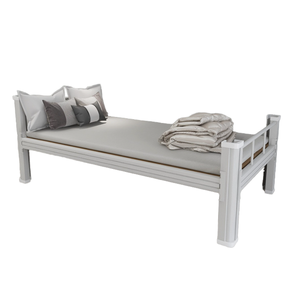Easy Assemble Heavy Duty Company School Dormitory Small Apartment <b>Single</b> Layer Iron Steel <b>Bed</b> for Children and Adult - Product Image 3