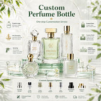 Flacon pulvérisateur portable en verre transparent personnalisé, 5 ml/10 ml, pour parfum, maquillage, échantillons, emballage de voyage