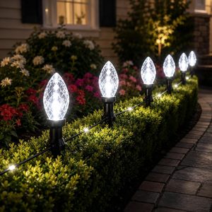 Luces de Navidad LED C9 de 120V con Bombilla Facetada y Base E17 para Hoteles - Product Image 4