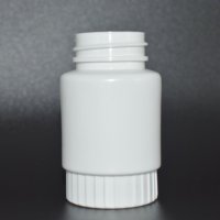 Flacon de pilules rond blanc HDPE de 60ml-Logo personnalisé et couleur pour emballage de capsule de comprimé pharmaceutique (OEM)