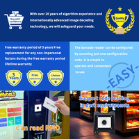 Lector de Códigos QR Integrado Ecodesky EMT6652SRF, Módulo de Escaneo de Códigos de Barras RFID NFC 1D/2D para Kiosco