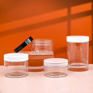 Tarro cosmético PET transparente de boca ancha de 50ml-200ml de grado alimenticio con loción con rosca y envases de crema facial - Product Image 2