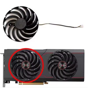 การ์ดจอรุ่นแพลทินัมสำหรับ RX6700ไพลิน6750XT 6700XT FD10015M12D ระบายความร้อน4PIN ขนาด95มม. พร้อมที่ทำความเย็น GPU - Product Image 2