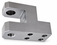 Support mécanique personnalisé en alliage d'aluminium usiné CNC 5 axes de précision OEM avec électroérosion à fil et brochage pour équipement d'automatisation