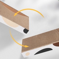 Panier en carton ondulé pliable, Design moderne, pour chat, grattoir, jouets à la mode, Logo personnalisé, emballage de meubles, lit en papier pour animaux de compagnie, 50 pièces