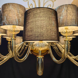 יד מפוצץ זכוכית נברשת מדורה זכוכית תליון אורות מנורת מנורת תליית נברשת יוקרה הוביל נברשת - Product Image 4